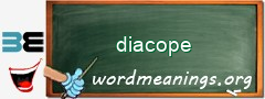 WordMeaning blackboard for diacope
